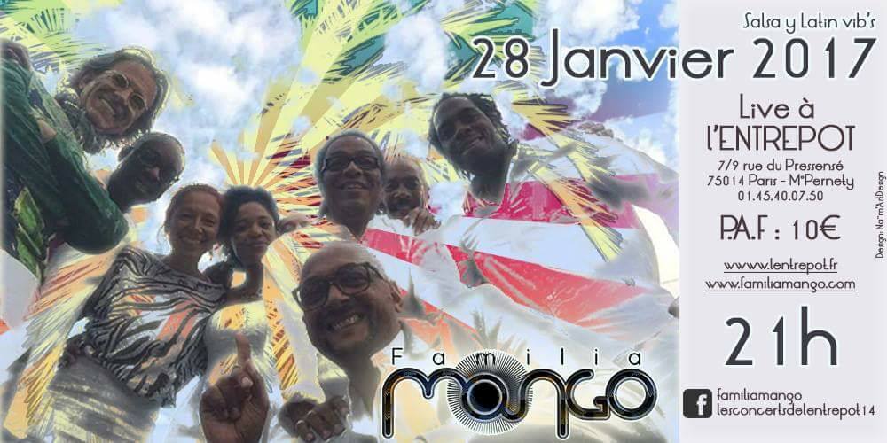 Flyer concert Familia Mango